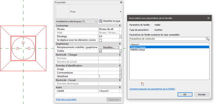 Etape 2 - Association aux paramètres de la famille - Revit