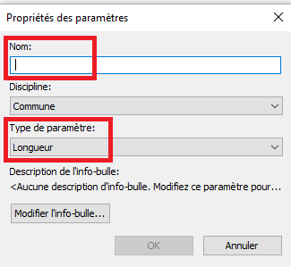 Propriété des paramètres