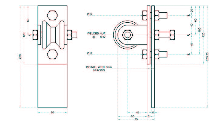 Dessin d'une roue réalisé dans AutoCAD