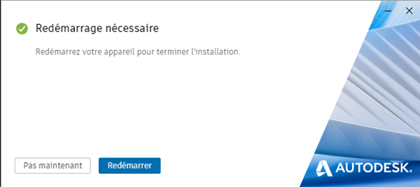 autodesk redemarrage necessaire