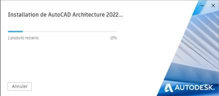 installation de autocad architecture 2022