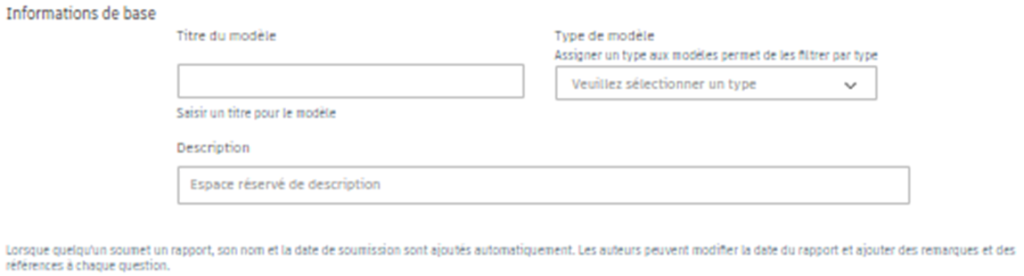 Assistant de création de modèle
