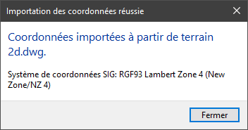 Importation des coordonnées