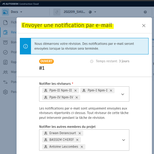 Envoyer une notification par e-mail ACC