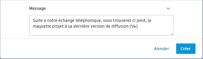 Message aux destinataires