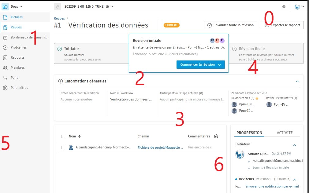 Vérification des données révision ACC