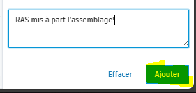 Fenêtre à renseigner ACC