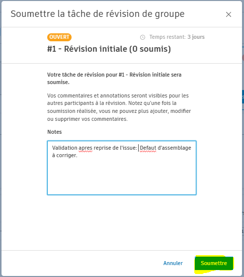 Soumission de la révision note ACC