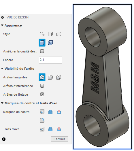 Modifier la vie Fusion 360