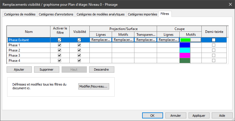 Remplacement visibilité / graphisme pour plan d'étage