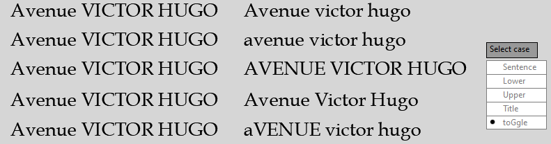 Modifier les caractères