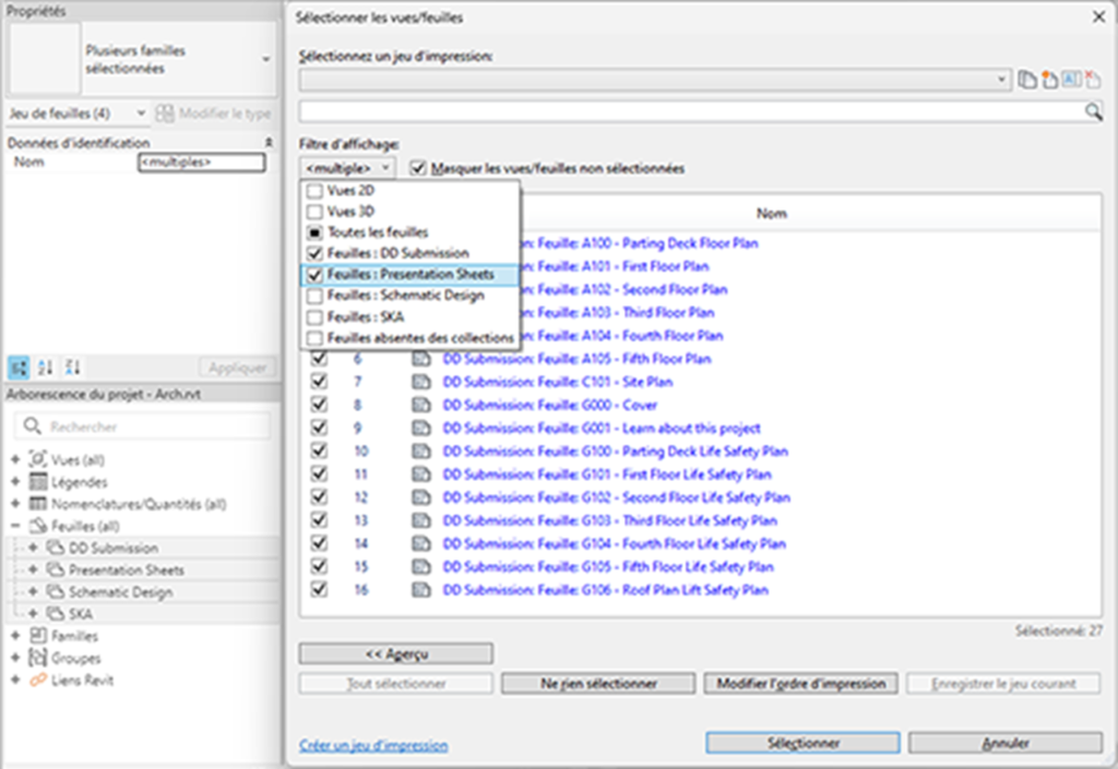 Focus sur les ensembles de feuilles